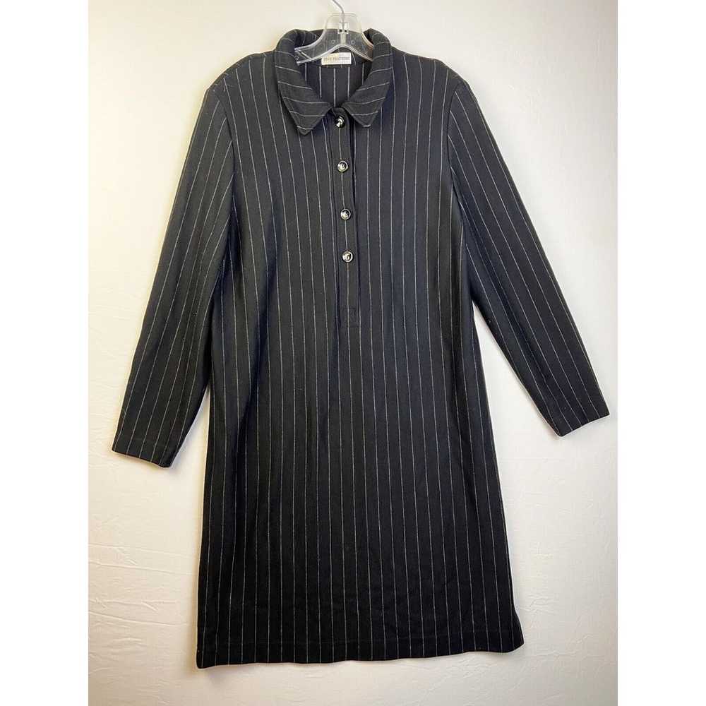 Fine Feathers Pinstripe Shift Dress Women's 14 Wo… - image 8