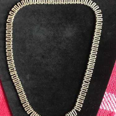 Vintage silver tone necklace - image 1