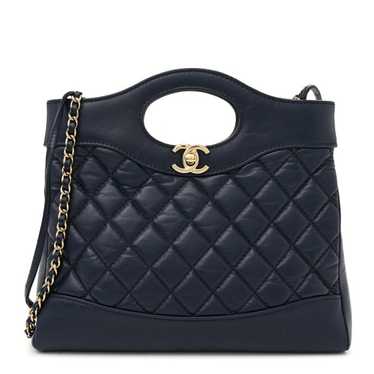 CHANEL Shiny Crumpled Calfskin Quilted Mini 31 Sho