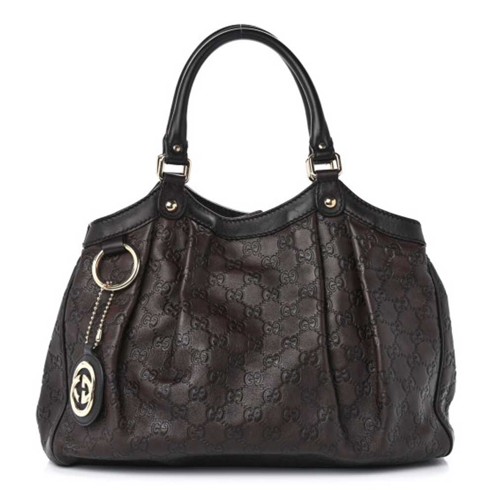 GUCCI Guccissima Medium Sukey Tote Chocolate - image 1