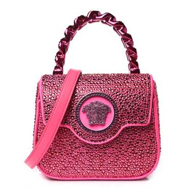 VERSACE Satin Crystal Studded Mini La Medusa Bag P