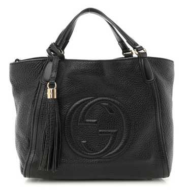 GUCCI Pebbled Calfskin Small Soho Shoulder Bag Bl… - image 1