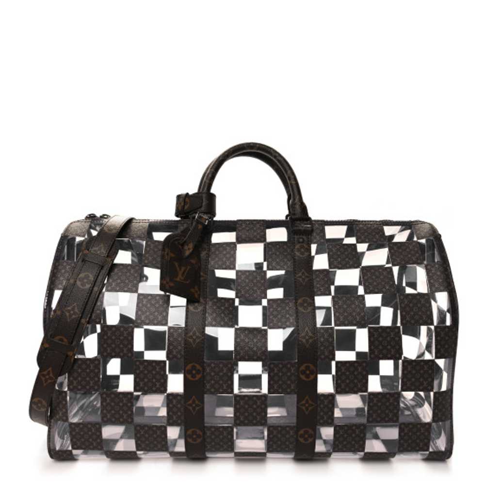 LOUIS VUITTON PVC Monogram Chess Keepall Bandouli… - image 1