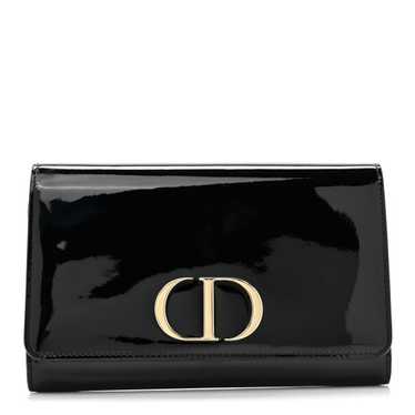 CHRISTIAN DIOR Patent 30 Montaigne Pouch Black