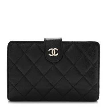 CHANEL Caviar Quilted CC French Wallet Black