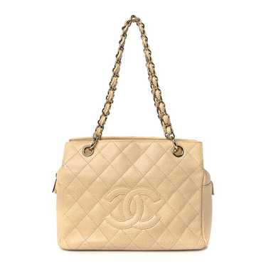 CHANEL Caviar Quilted Petit Timeless Tote PTT Bei… - image 1