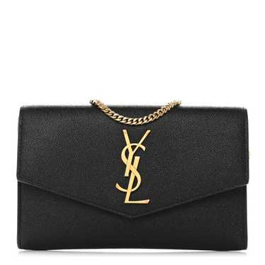 SAINT LAURENT Grain de Poudre Uptown Chain Wallet 