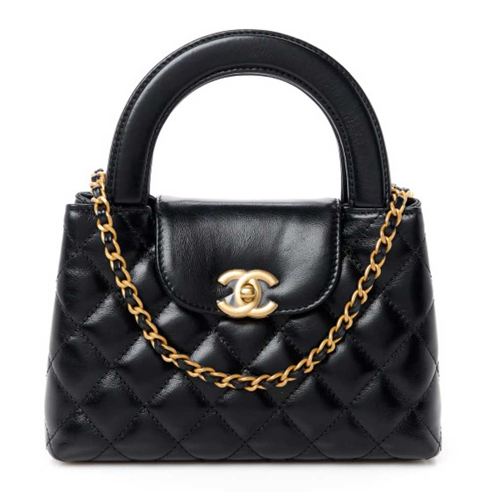 CHANEL Shiny Aged Calfskin Quilted Nano Kelly Sho… - image 1