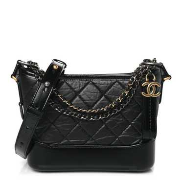 CHANEL Aged Calfskin Quilted Small Gabrielle Hobo 