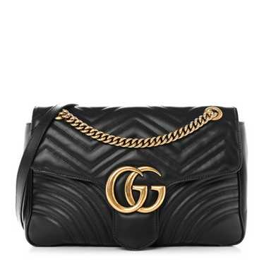 GUCCI Calfskin Matelasse Medium GG Marmont Shoulde