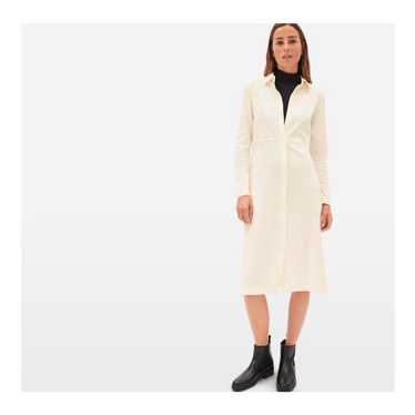 Everlane The Luxe Cotton Shirt Dress Cream Size S… - image 1