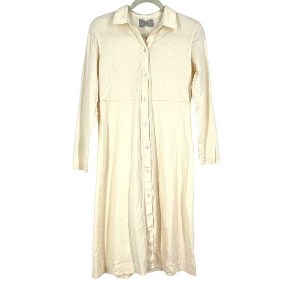 Everlane The Luxe Cotton Shirt Dress Cream Size S… - image 2