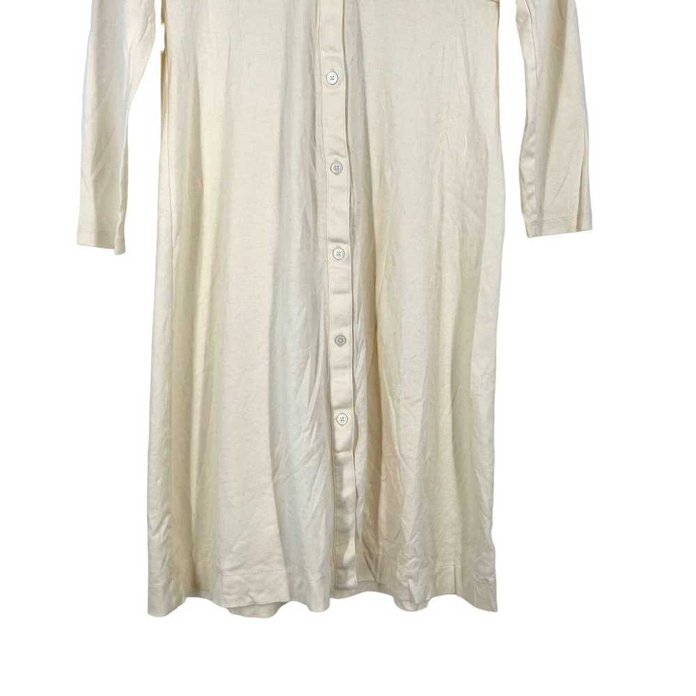 Everlane The Luxe Cotton Shirt Dress Cream Size S… - image 5