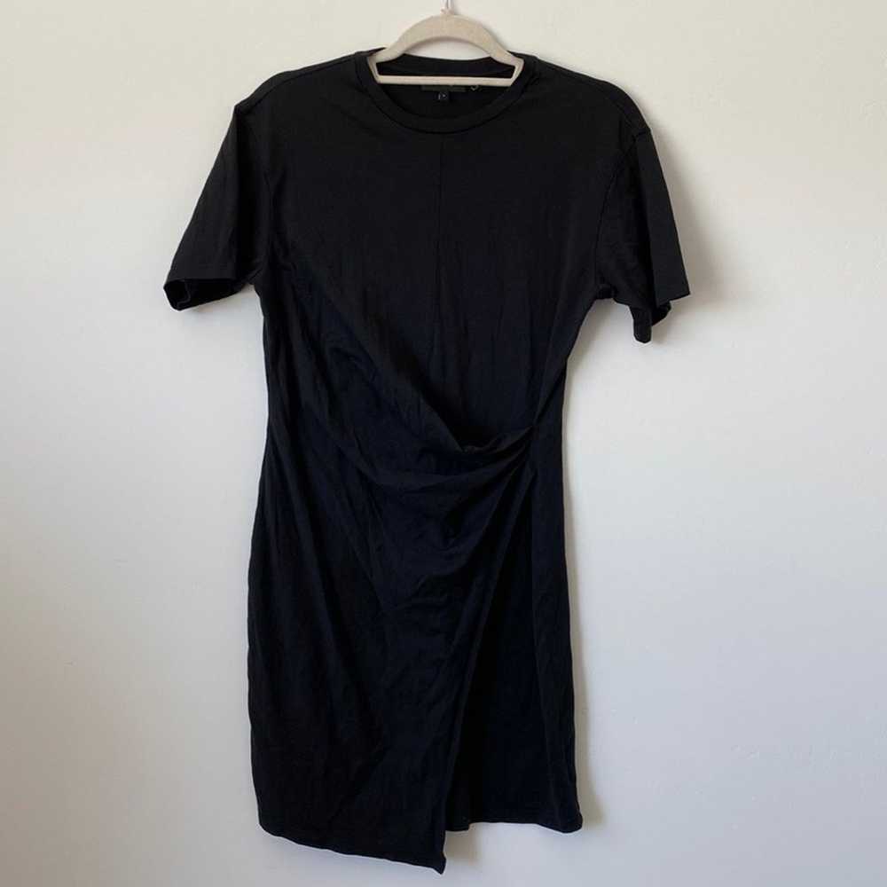 Theory Black 100% Pima Cotton T Shirt Mini Dress … - image 2