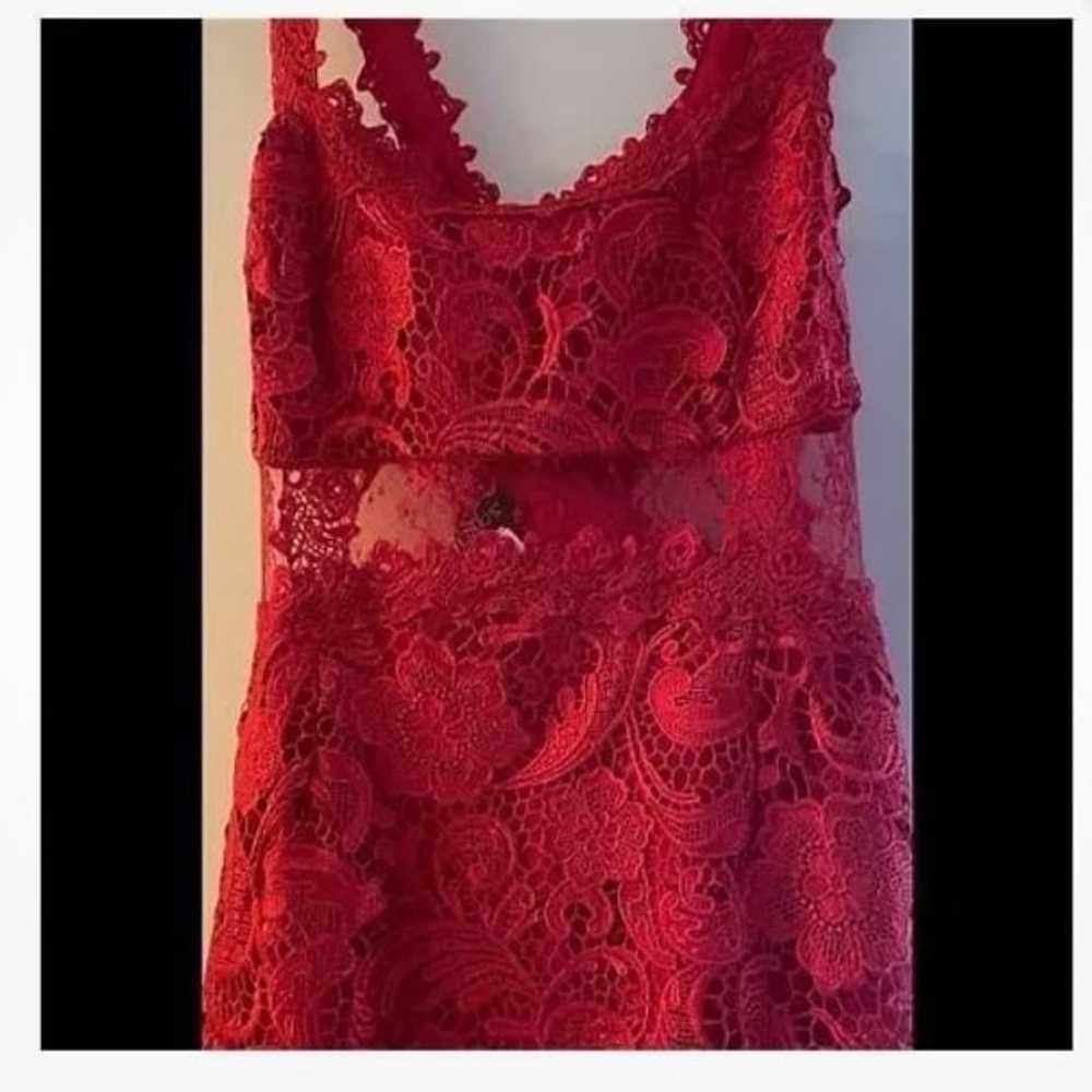 Stunning red lace dress Venus size S (6) - holida… - image 4