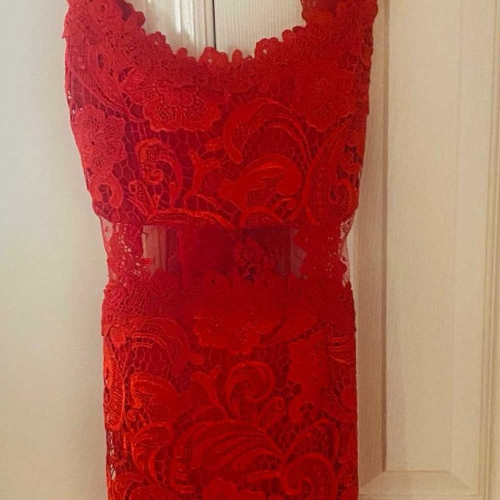 Stunning red lace dress Venus size S (6) - holida… - image 5