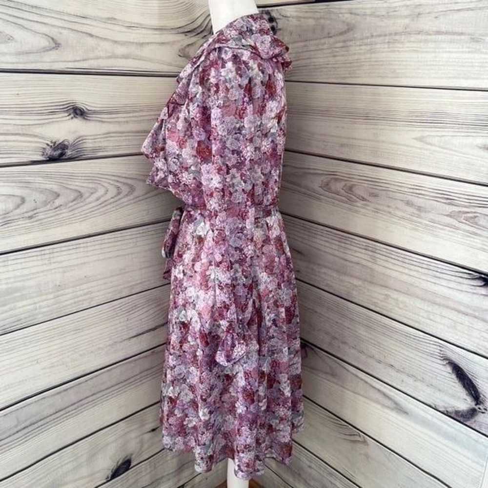 Vintage 70s Floral Ruffle Long Sleeve Dress - image 4