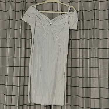 BCBG Ice Blue Silk Cocktail Dress - image 1