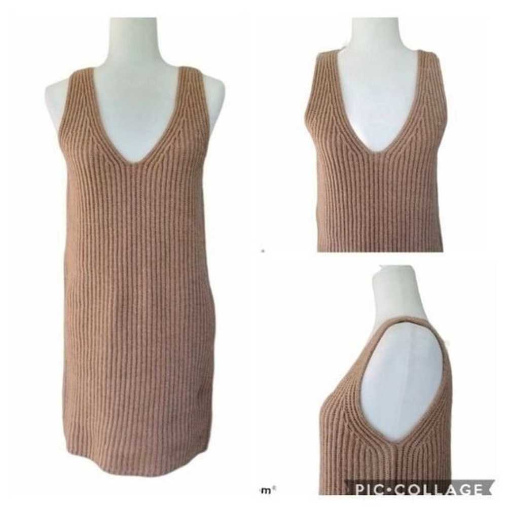 Madewell Camel Merino Wool Tunic Knit Sleeveless … - image 1