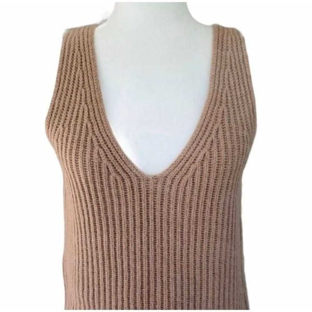 Madewell Camel Merino Wool Tunic Knit Sleeveless … - image 4