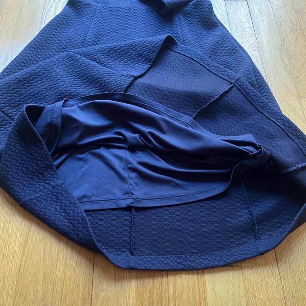 Boden Size 4R Navy Blue Textured 3/4 Sleeve Curve… - image 11