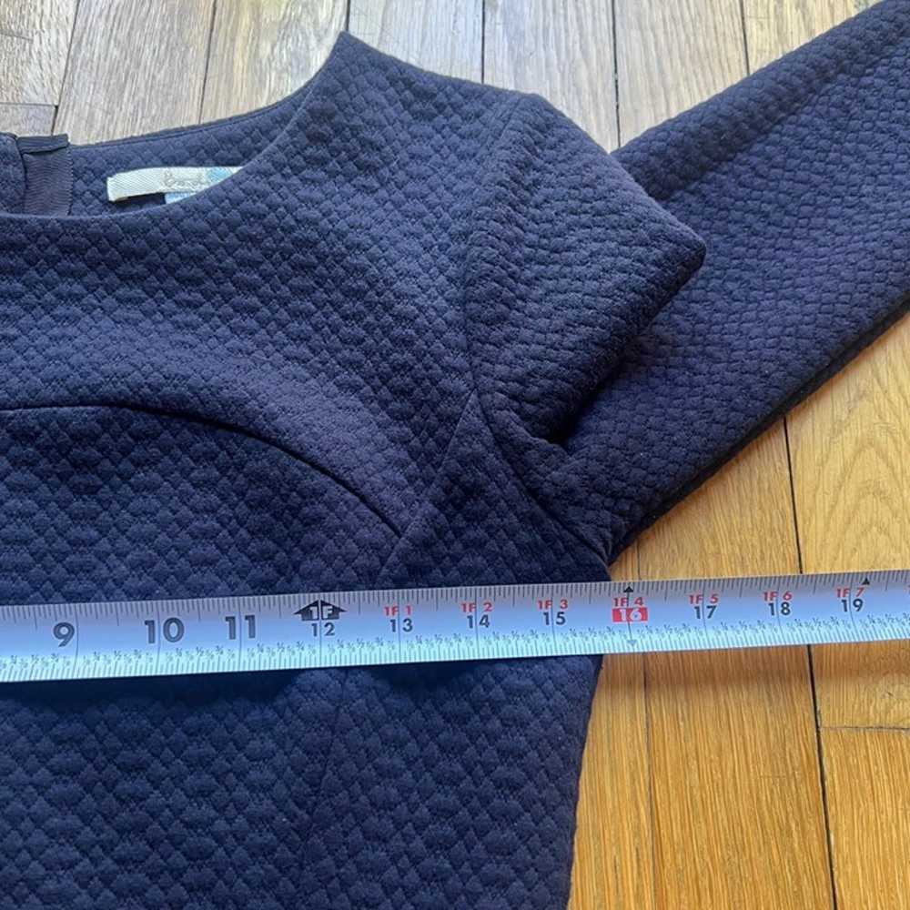 Boden Size 4R Navy Blue Textured 3/4 Sleeve Curve… - image 7