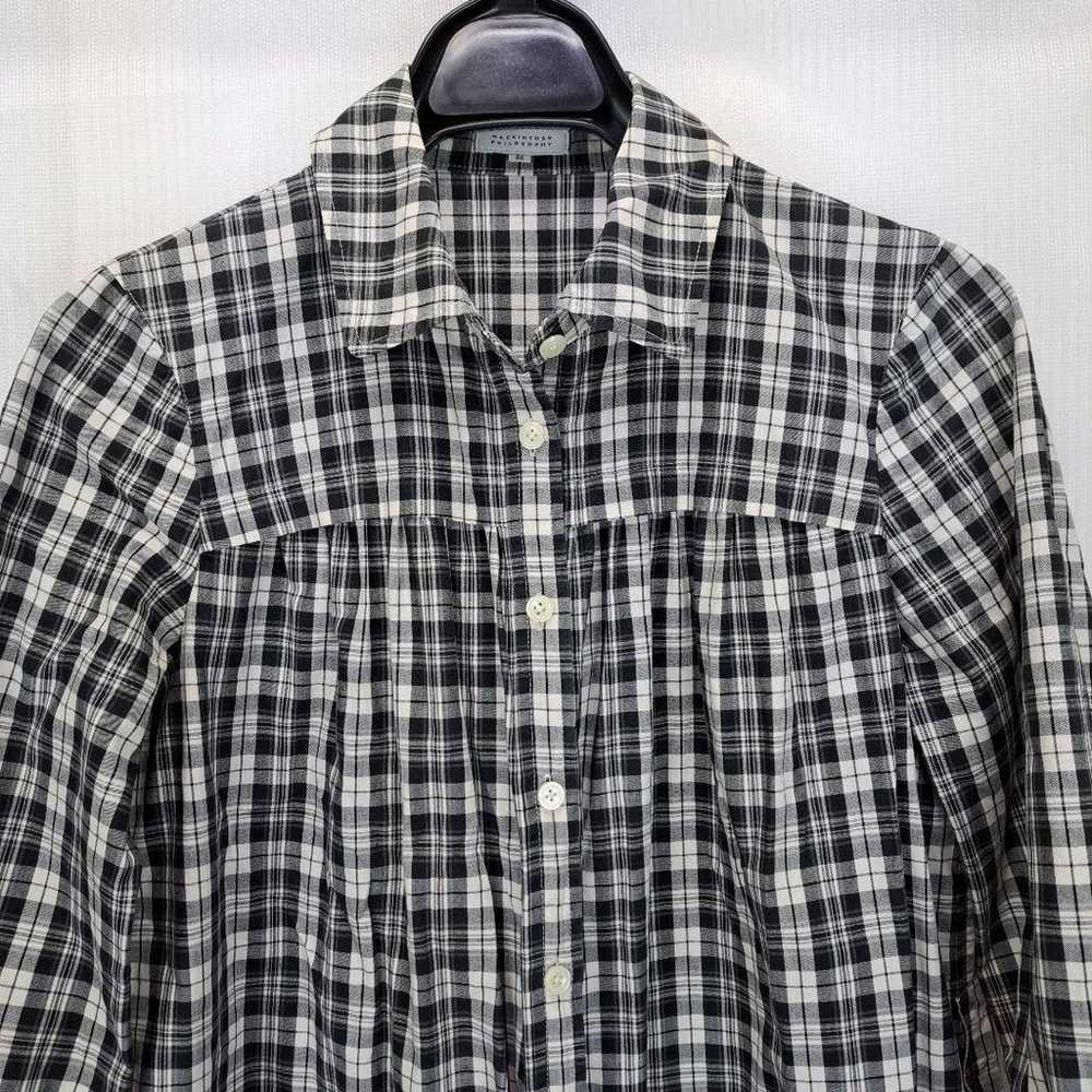 a417 Macintosh Philosophy Check Shirt Dress, pre-… - image 2