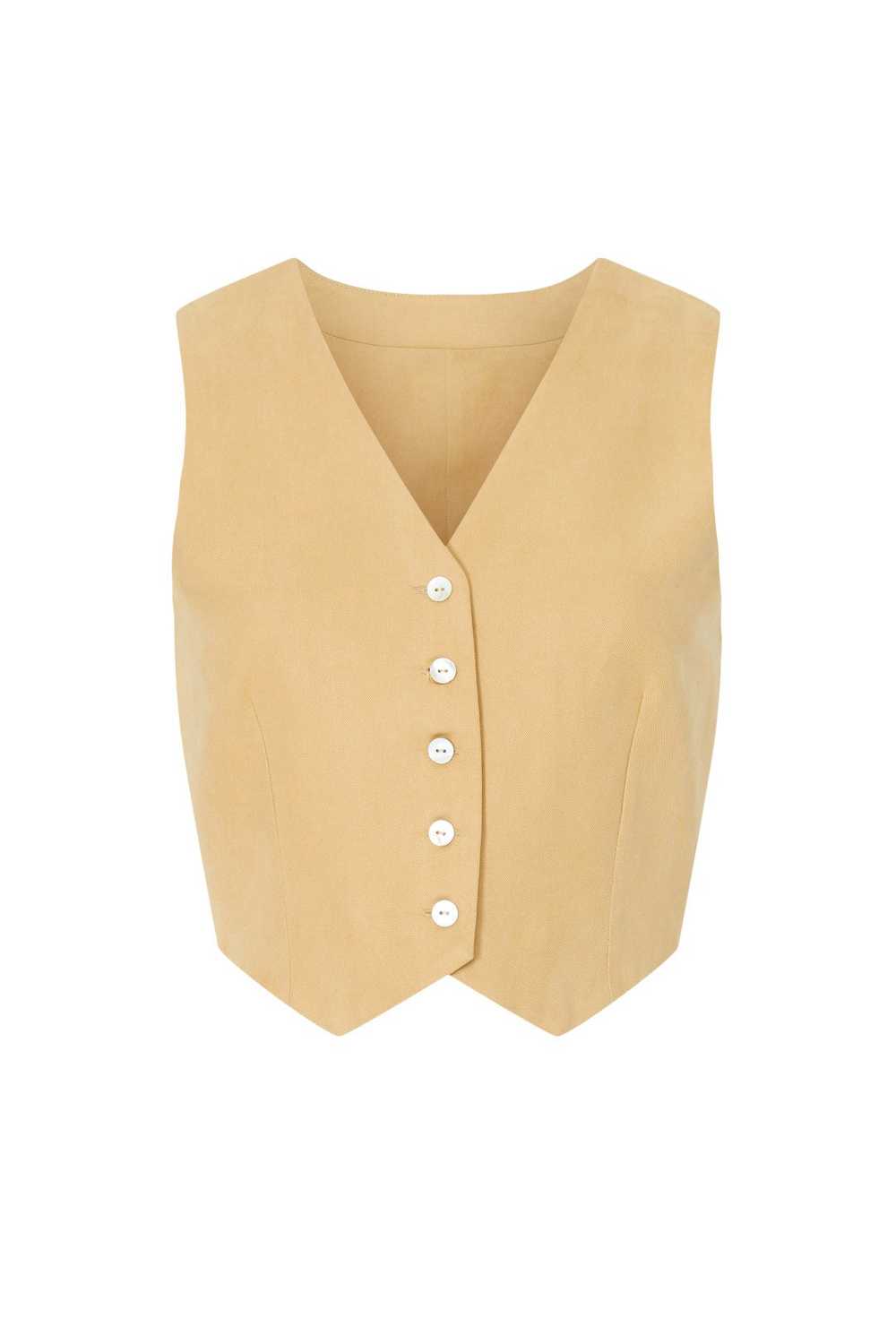 DONNI. Sand Twill Crop Vest - image 5