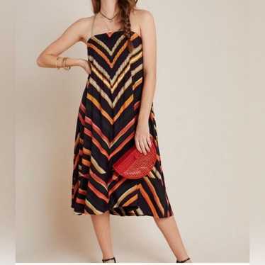 Anthropologie Chevron Slip Dress sz M - image 1