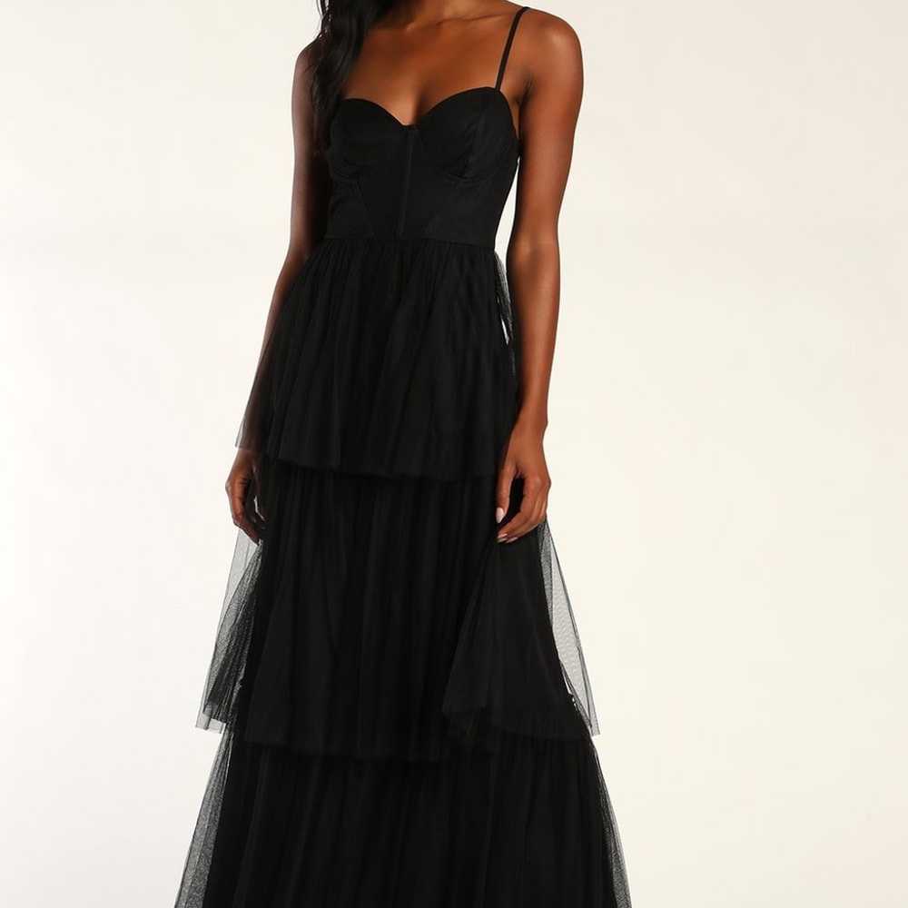 Lulus Tulle-y Amazing Black Tulle Sleeveless Bust… - image 2