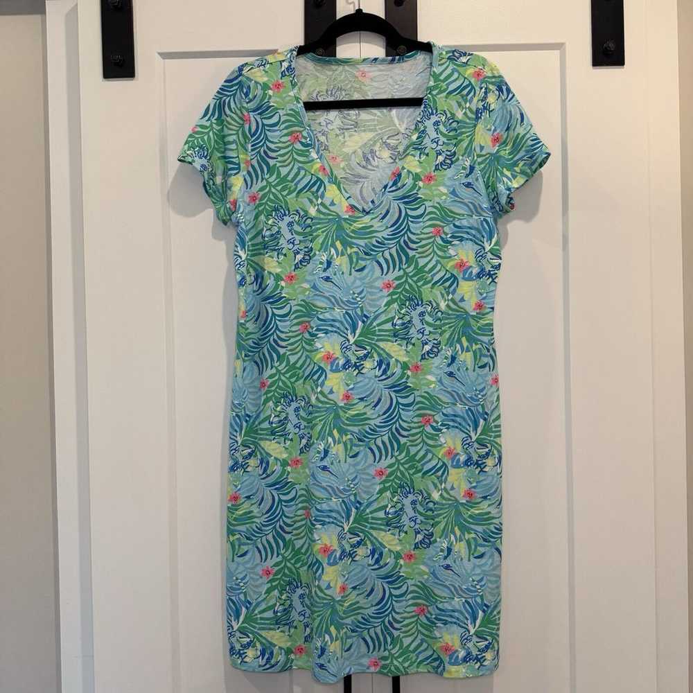 Lilly Pulitzer Etta T-Shirt Pima Cotton Dress Mul… - image 2