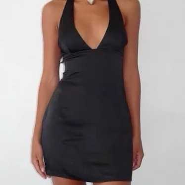 Halter neck mini dress