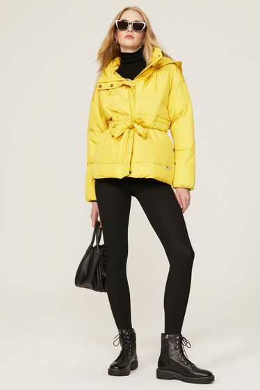 OOF Tie Front Puffer Coat