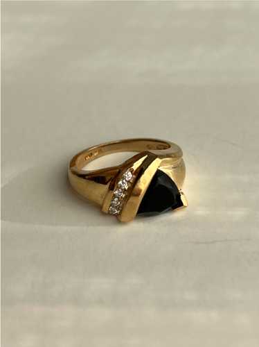 Onyx Diamond Pinky Ring | Used, Secondhand, Resell - image 1