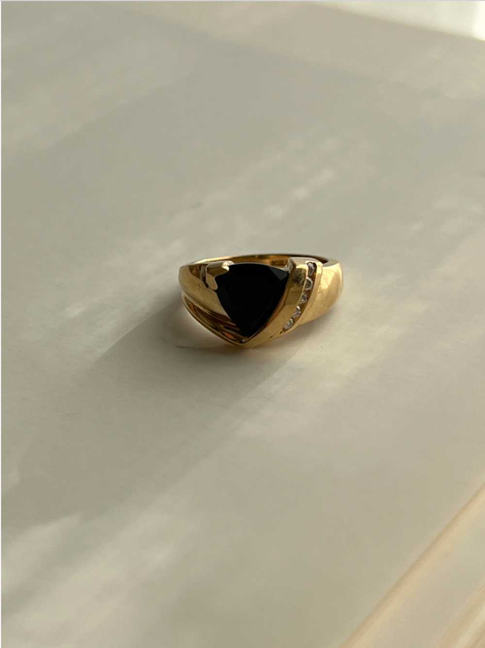 Onyx Diamond Pinky Ring | Used, Secondhand, Resell - image 3