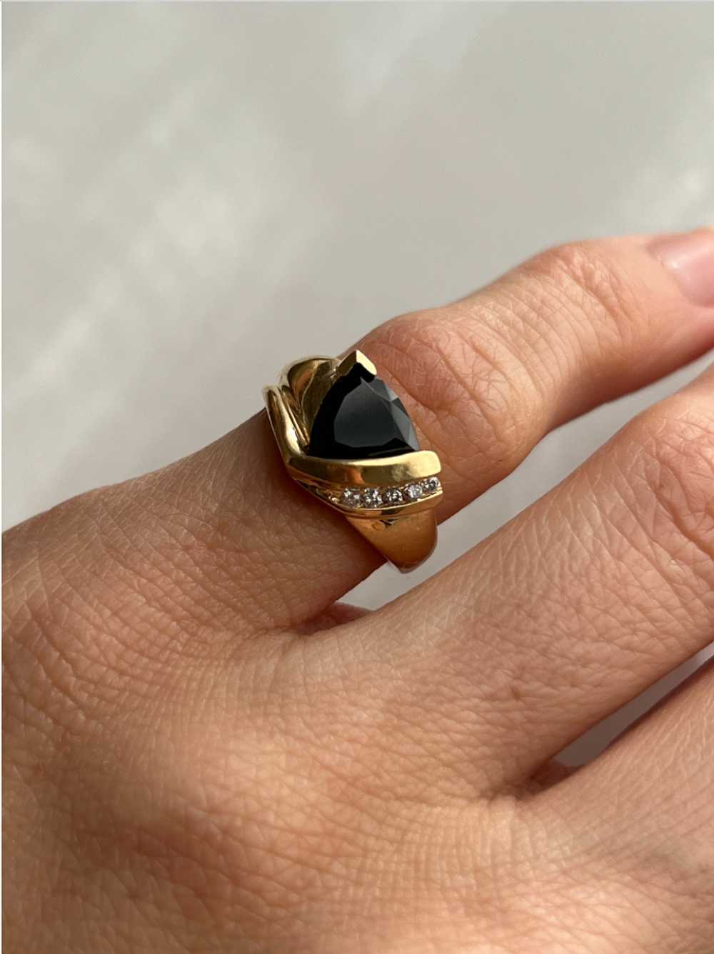 Onyx Diamond Pinky Ring | Used, Secondhand, Resell - image 4