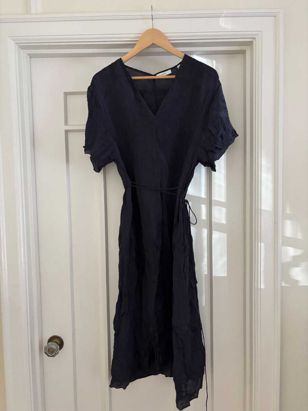 Vince Navy Blue Crinkle Dress (XS) | Used,… - image 1