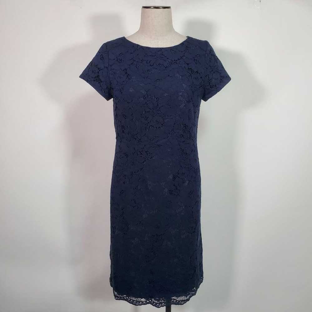 Ladies' Knee-Length Dress, Size M, Rayon, Navy, F… - image 1