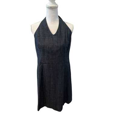 Vintage Y2K Ann Taylor Denim Halter Dress