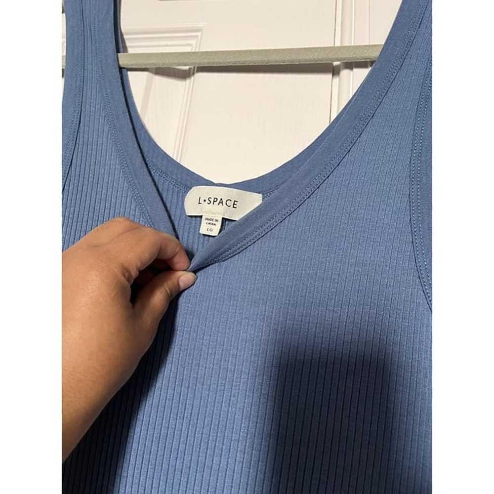 Womens L*Space Baby Blue Jenna Scoop Neck Modal c… - image 4