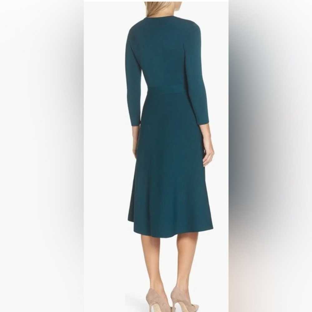 Eliza J Fit and flare sweater emerald midi dress … - image 2