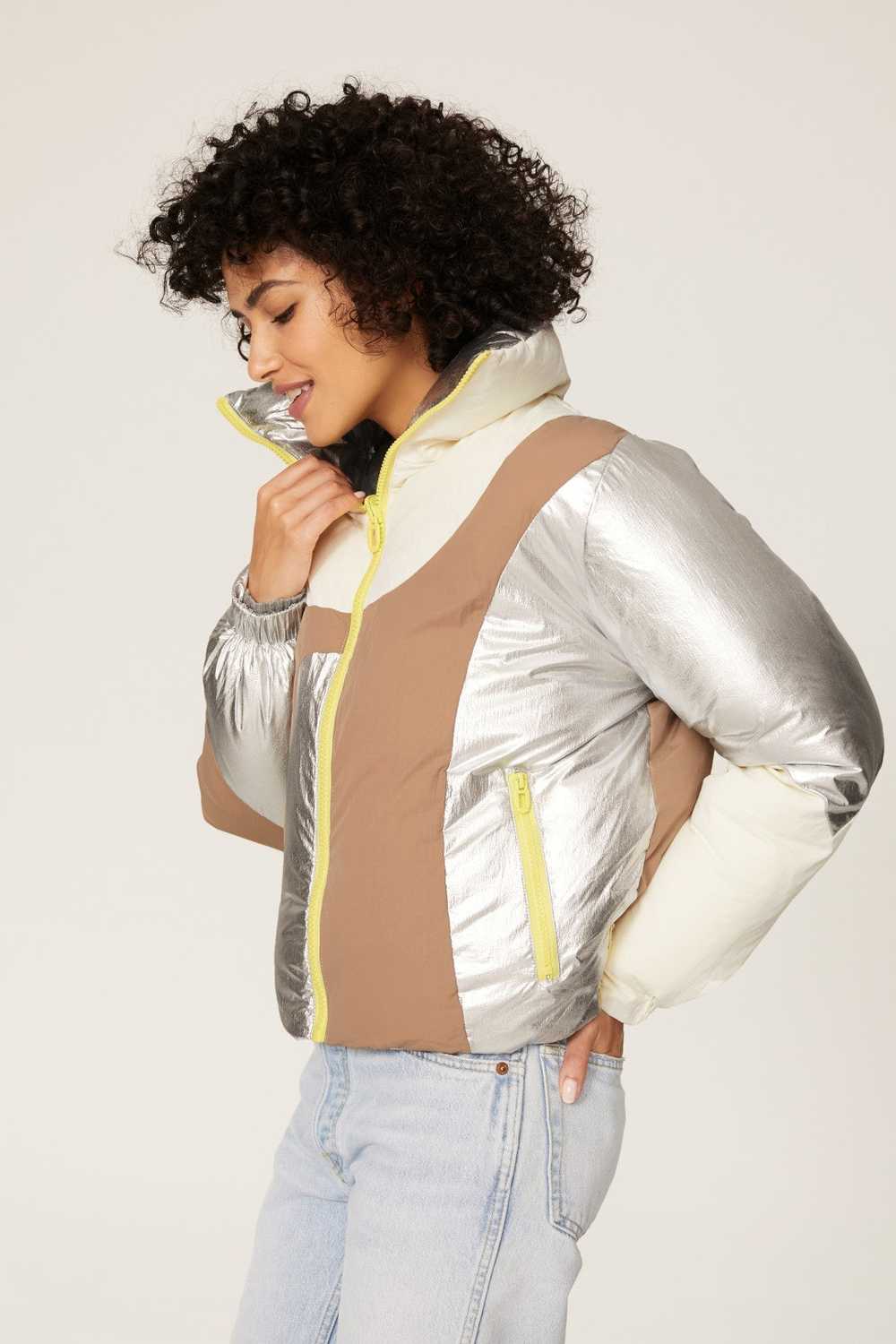 Dualist Reversible Metallic Puffer Jacket - image 2