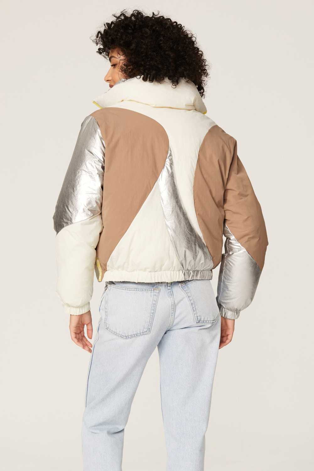 Dualist Reversible Metallic Puffer Jacket - image 3