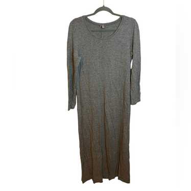 J. Jill Gray Long Sleeve Wool Blend Maxi Dress - image 1