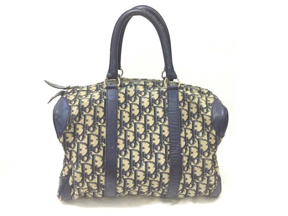 Dior 80's DIOR Trotter Monogram Small Duffle Bost… - image 2