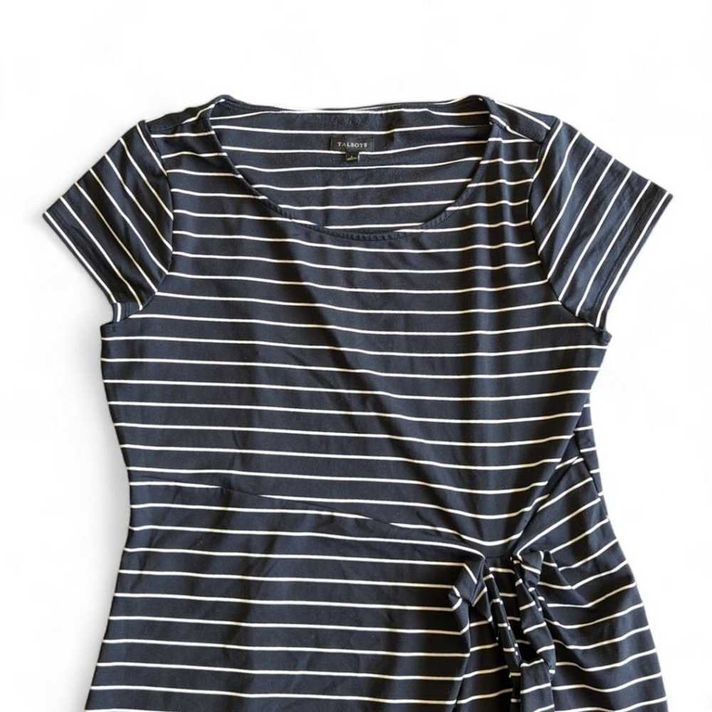 Talbots Jersey Striped Short Sleeve Tie Front She… - image 6