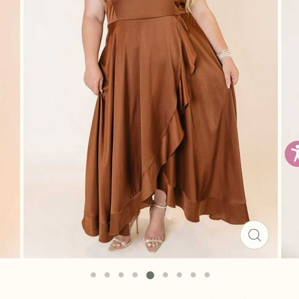 Ivy City brown satin dress - image 2