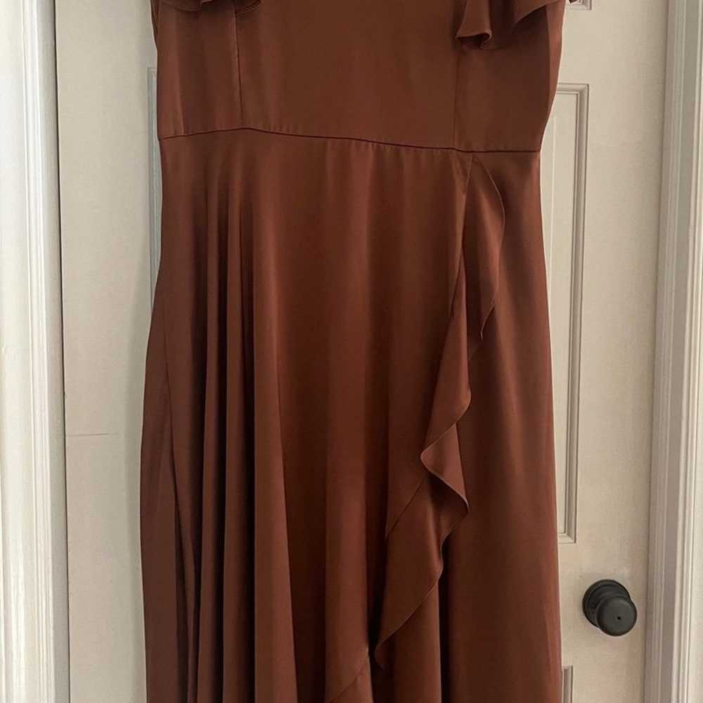 Ivy City brown satin dress - image 5