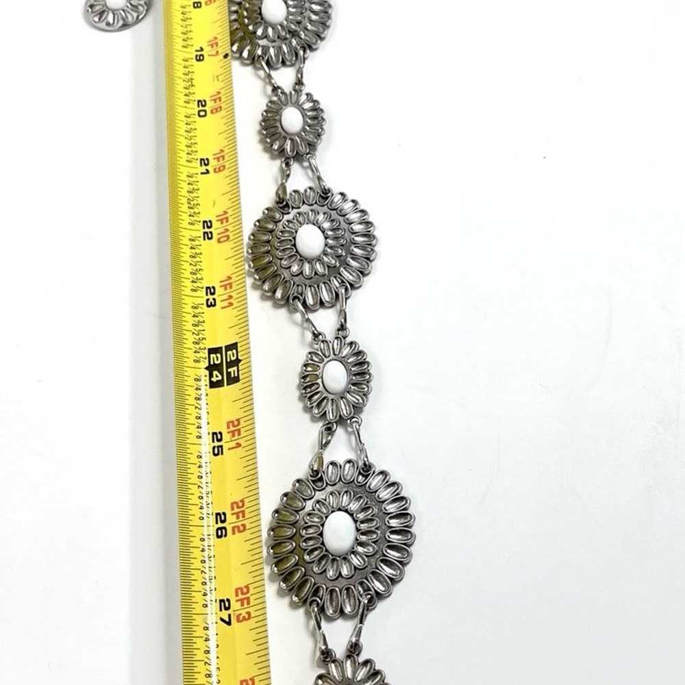 Silver Western Oval Concho Chain Belt - image 5