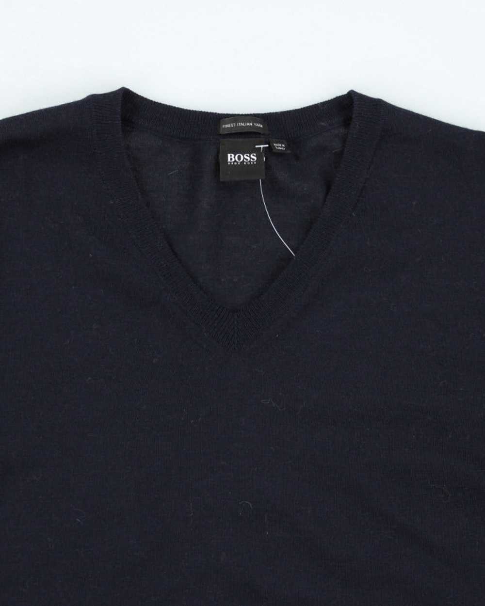 Vintage Hugo Boss Lightweight V-Neck Jumper - L - image 3